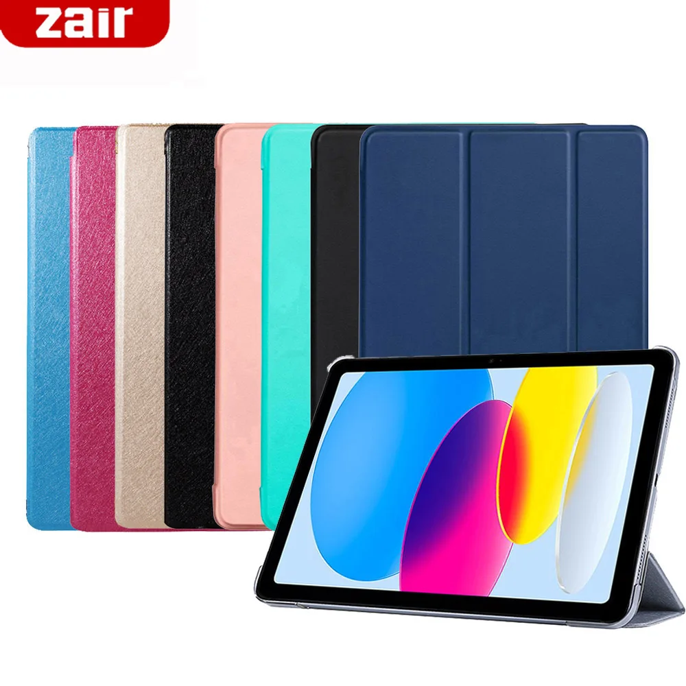 Tablet Case For Apple iPad 10 2022 10.9 10th Generation A2696 A2757 A2777 Ultra Thin Trifold PU Leather Stand Flip Smart Cover