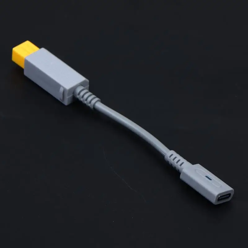 Фото Кабель-адаптер питания Type-C (12 см) для Wii U с поддержкой PD, кабель для зарядки консоли Wii U, шнур питания №3