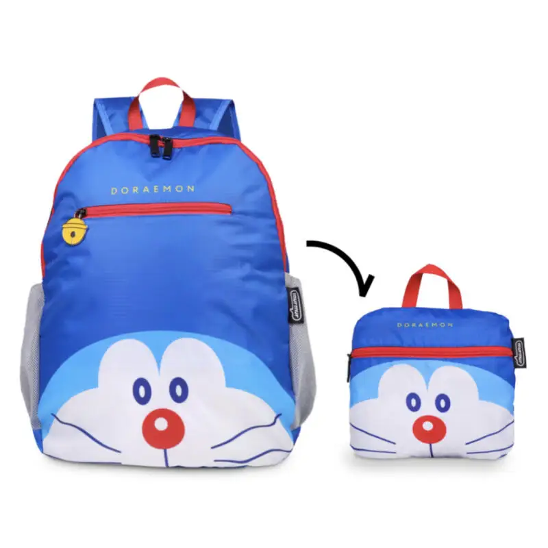 Фото Складной рюкзак Doraemon большой вместимости для активного отдыха и спорта, многофункциональная сумка на молнии с мультяшным принтом, дорожная сумка для мам №1