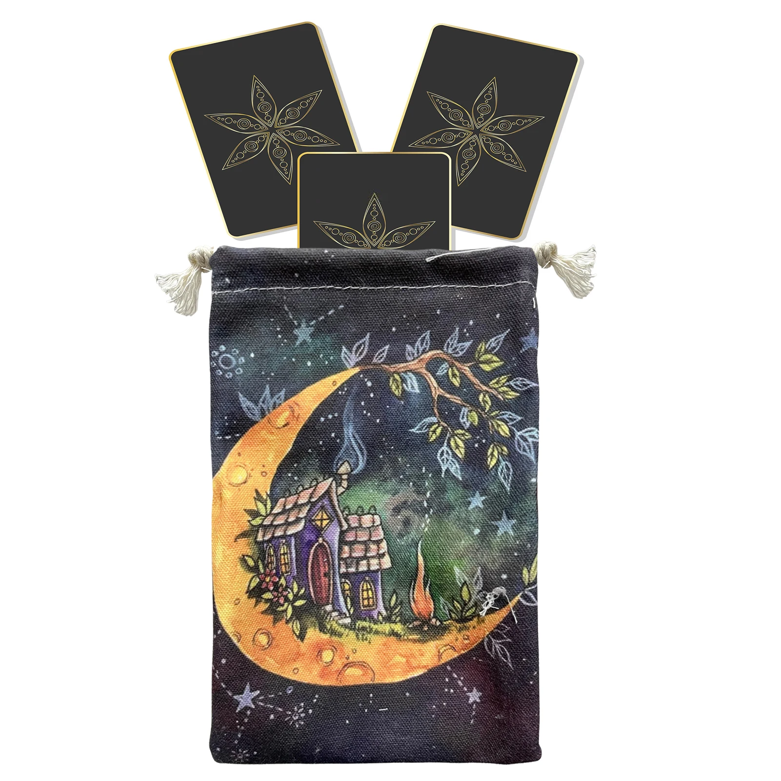 

Embroidery Drawstring Tarot Bag Tarot Card Storage Bag Pouch Novel Tarot Card & Dice Storage Bag Tarot Card Holder Bag Pouch For