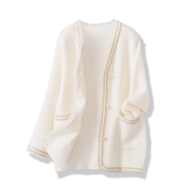 

Пальто женское облегающее из норки, Очаровательная Повседневная маленькая куртка во французском стиле, модная шикарная верхняя одежда, весна 2023