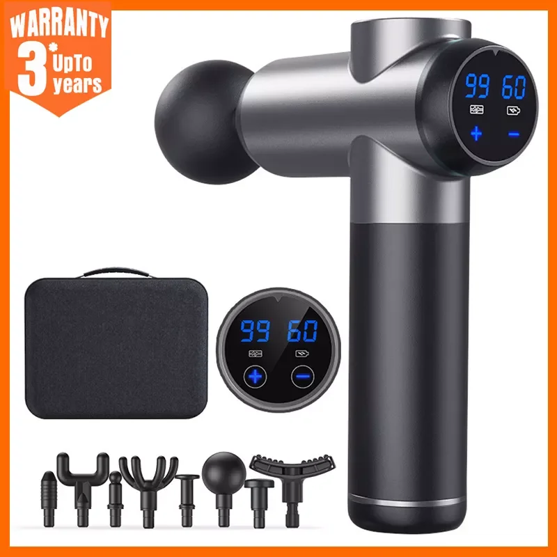 

NEW2023 Massage Gun LCD Screen Fascia Gun for Neck Foot Body Deep Body Massager 99 Gears 8 Heads Fitness Product