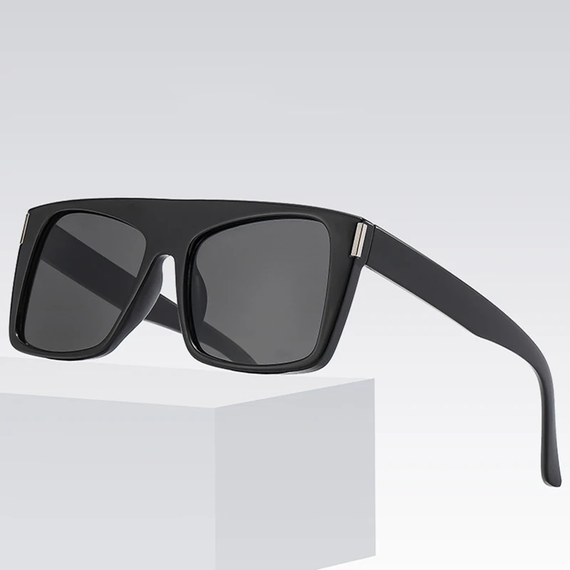 Мужские ретро-очки с квадратными зеркальными заклепками UV400