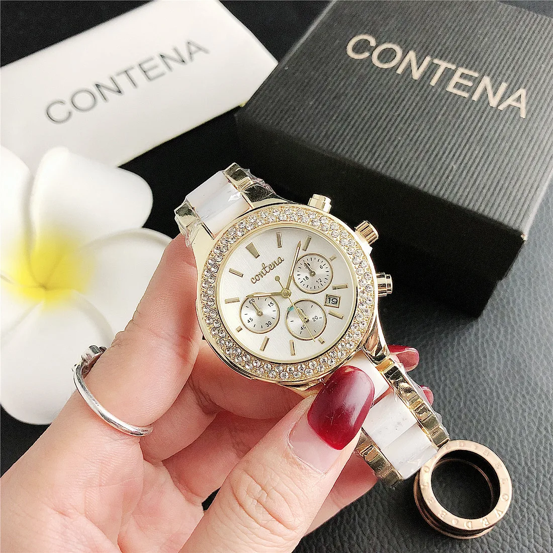 Hot selling fashion women's luxury watch, super fine stainless steel just strap watch, rose gold women's watch, 2023