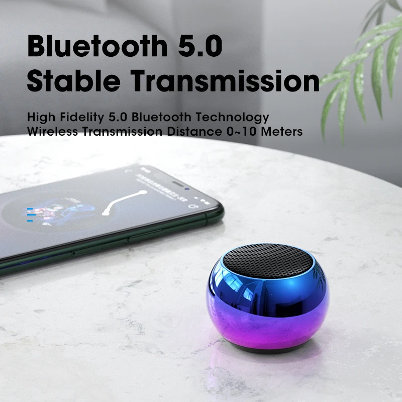 Mini Bluetooth Speaker Wireless Stereo Surround Subwoofer Outdoor Music Loudspeaker Rechargeable Battery Home |