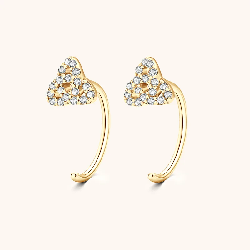 

Серьги-гвоздики женские из серебра 925 пробы с муассанитом