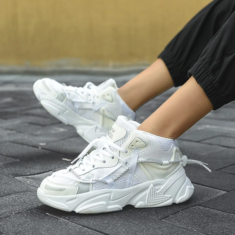 Fashion Gray Platform Sports Shoes Trainers for Men Women Designer Sneakers Breathable Women Walking Shoes zapatillas de deporte