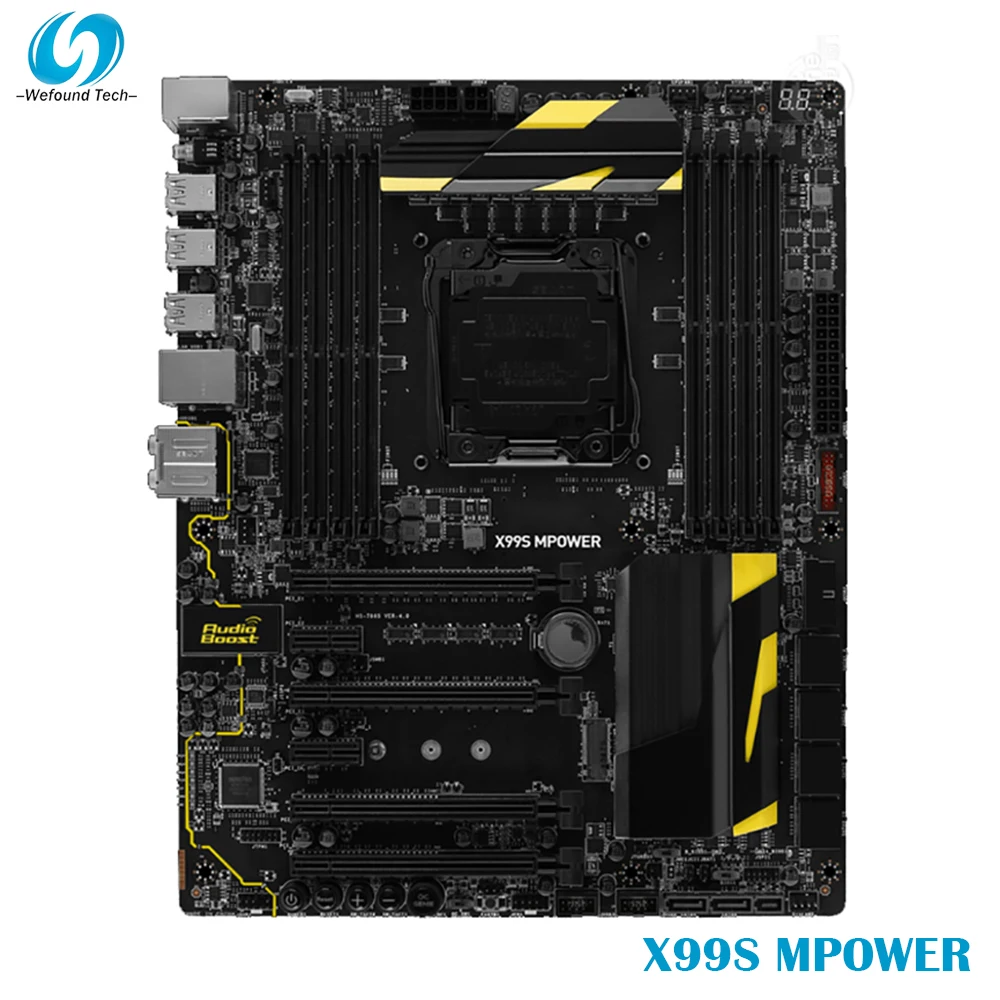 

Материнская плата X99S MPOWER для настольного ПК Msi LGA 2011-3 DDR4 128G SATA3 USB3.0 ATX, протестирована, быстрая доставка