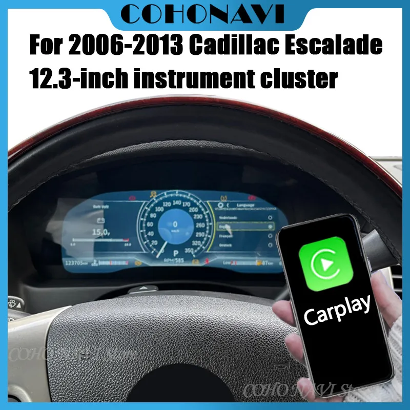 Фото Цифровая приборная панель (спидометр) для Cadillac Escalade 2006-2013, ЖК-экран, панель приборов, CarPlay №1