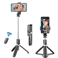 portable tripod selfie stick for mobile phone photo taking live broadcast chargable bluetooth remote control tripod stand pole