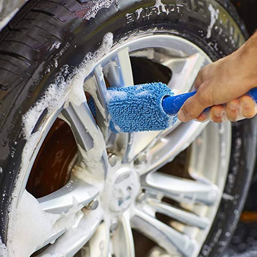 

Car Tyre Mud Wash Microfiber Auto Motorcycle Truck Cleaning Detailing car Care Wet and Dry Wheel Tire Rim Clean Brush clean tool
