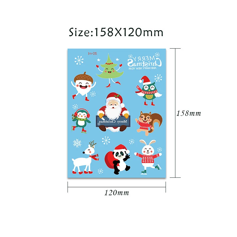 VeeCharm-Рождественские Временные татуировки для детей праздничные с