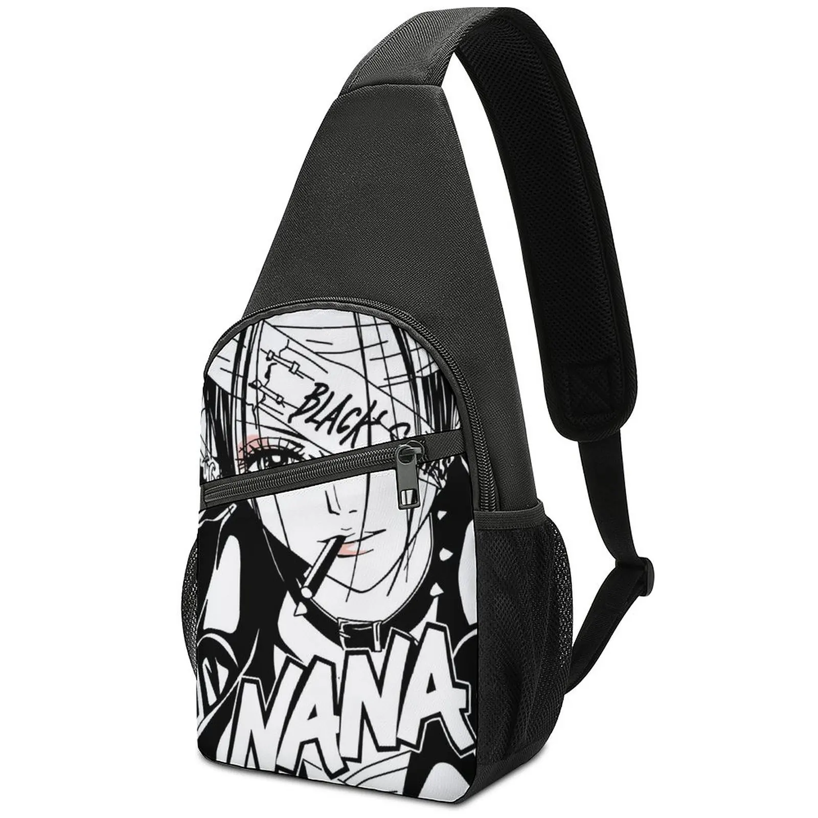 

NANA Smoking Chest Bags Men Black Stones Anime Trekking Shoulder Bag Casual Graphic Design Small Bag Phone Workout Sling Bags