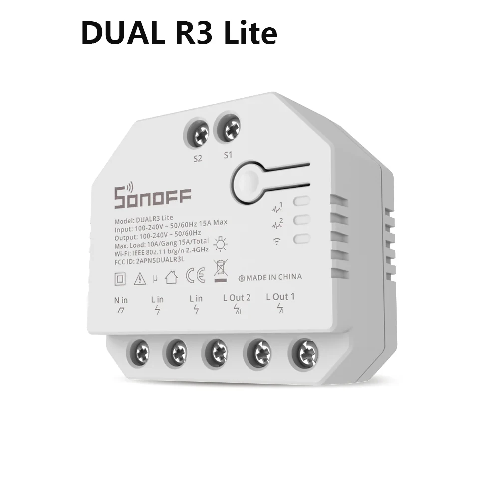 

SONOFF DUAL R3 / DUAL R3 Lite мини умный выключатель