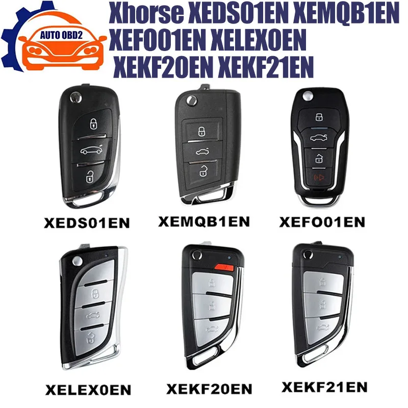 XHORSE XE Series Remote Key with Super Chip XEDS01EN XEMQB1EN  XEFO01EN XEKF20EN XEKF21EN XELEX0EN Super Remote 5PCS/LOT