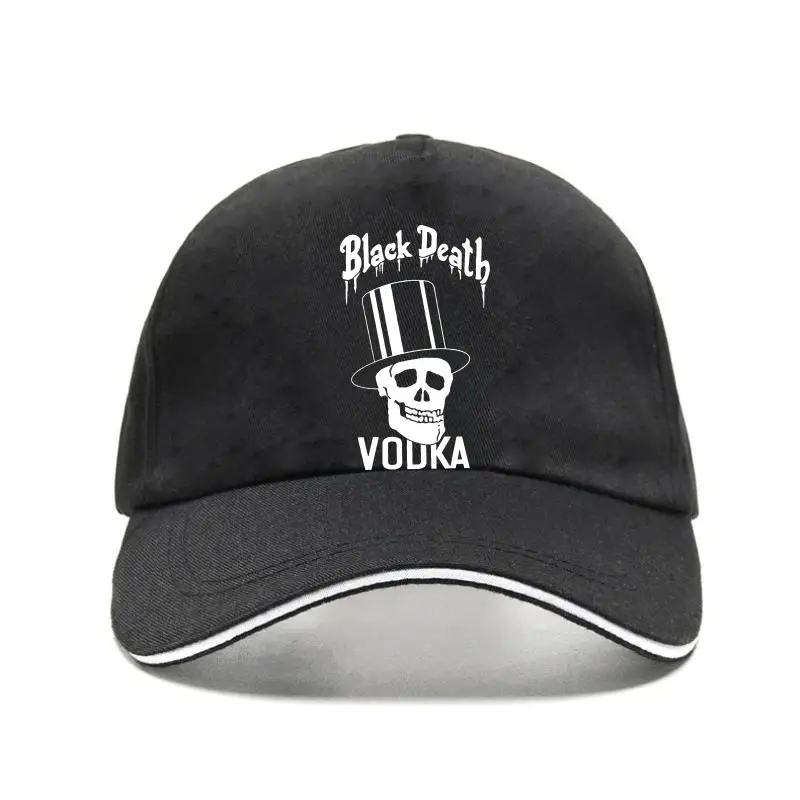 

New Popular Black Death Vodka Men'S Black Baseball Cap Flat Brim Unisex Mesh Fit Baseball Caps