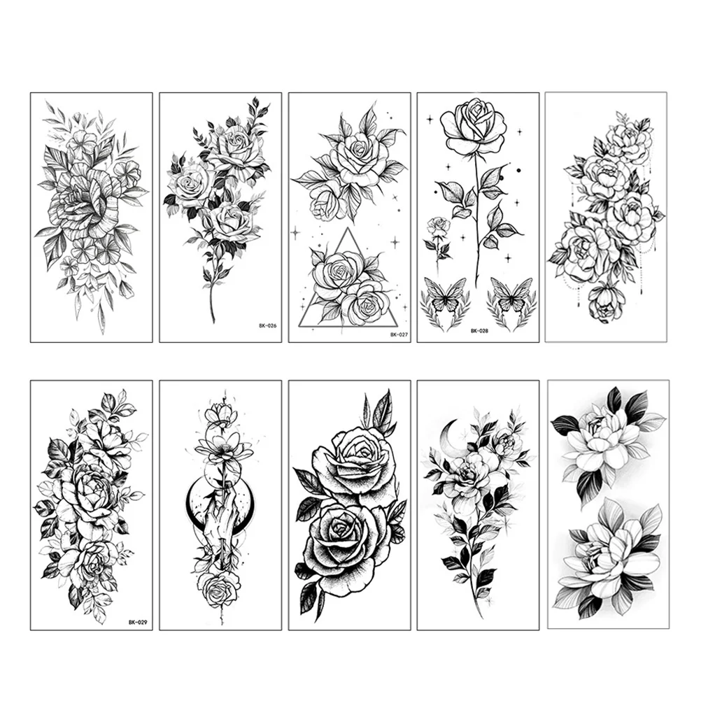 

Body Stickerwaterproof Temporary Flower Stickersflowers Fake Arm3D Forearm