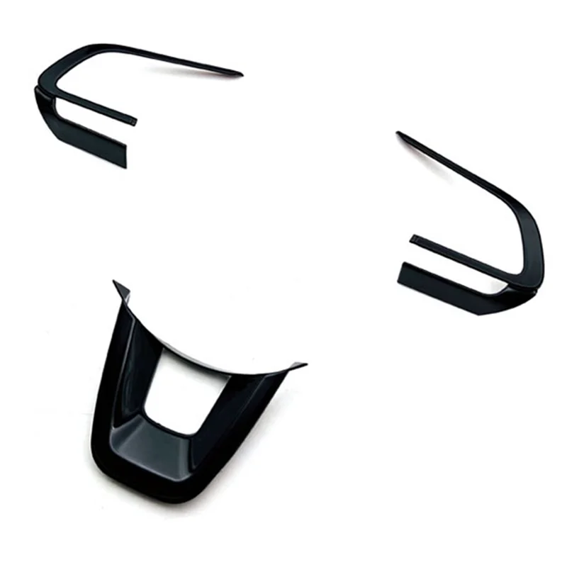 

3Pcs Car Glossy Black Steering Wheel Panel Cover Trim Decoration Frame Sticker for Toyota Yaris Ativ / Vois 2022 2023