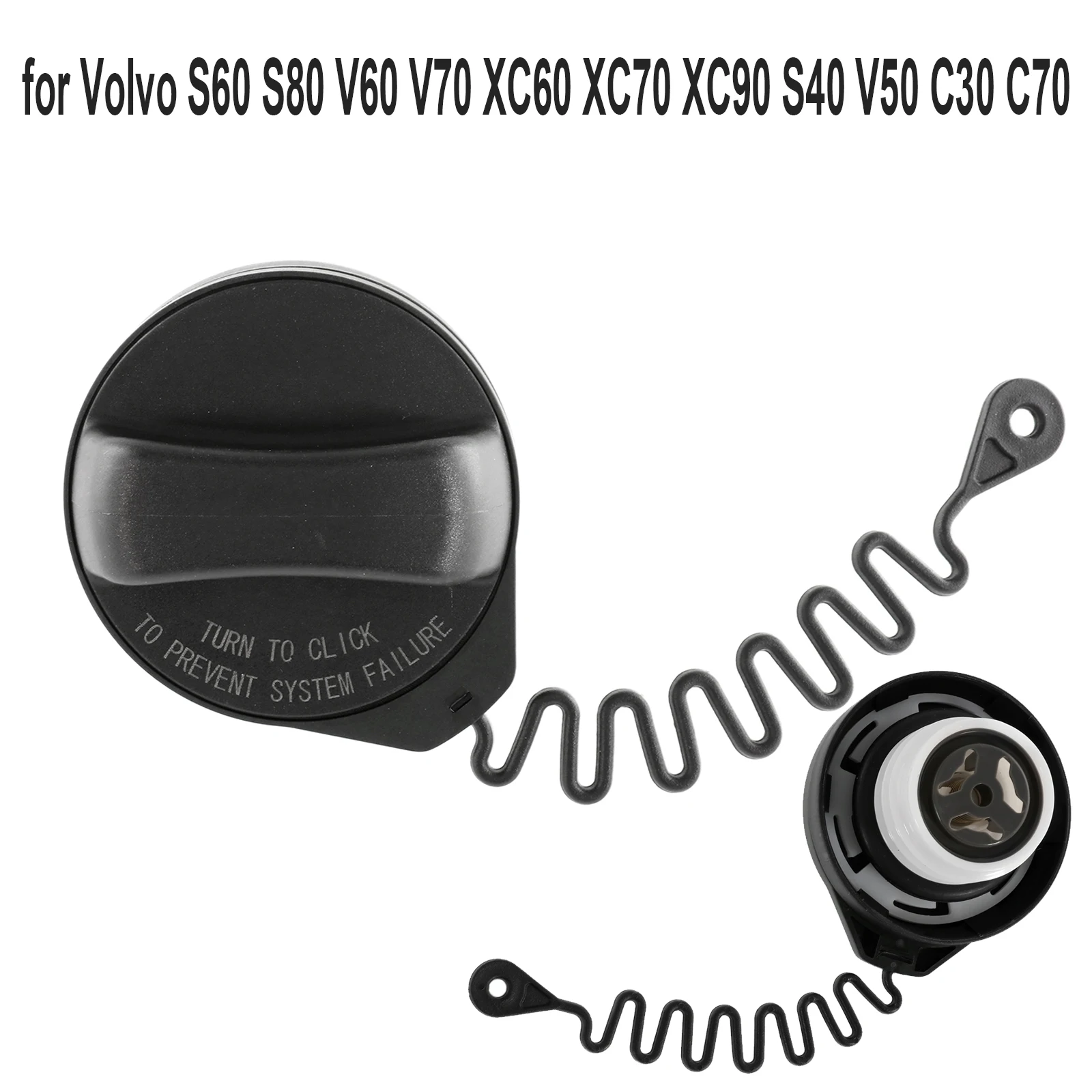 

Fuel Cap Petrol Gas Fuel Tank Cover Sealant Cap for Volvo S60 S80 V60 V70 XC60 XC70 XC90 S40 V50 C30 C70