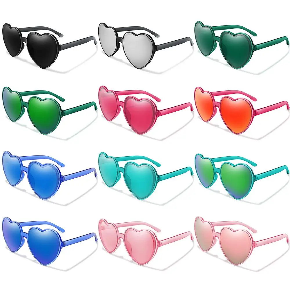 2023 Trendy Clout Goggle Heart-Shaped Sunglasses Heart Sunglasses for Women UV400 Eyewear Halloween Cosplay Party Glasses