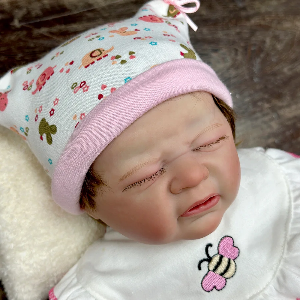 

43CM 17 Inch Reborn Doll Baby Realistic Full Silicone Baby Soft Babe Newborn Girl Doll Princess Toddler Toy Gift For Girls