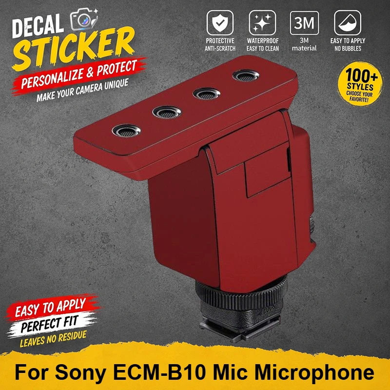 Фото Защитная пленка PrizMo Skin для микрофона Sony ECM-B10, виниловая наклейка-пленка для корпуса микрофона, защитное покрытие ECM B10 №1