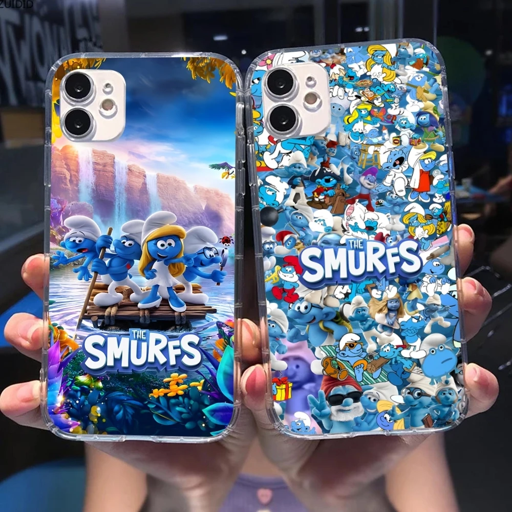 Smurfs Smurfette Smart Mobile Cell Phone Case for iPhone 16 15 14 13 12 11 X XR XS 8 Pro Max Plus Mini Clear Transparent Cover