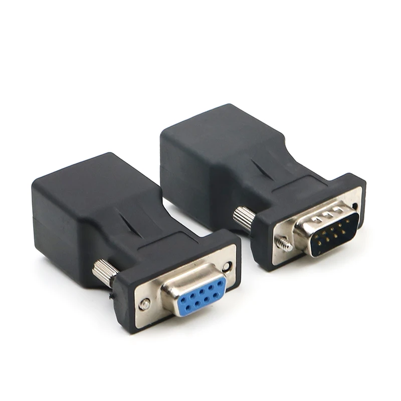 DB9 RS232 женский порт к разъему RJ45 Женский удлинитель последовательного порта