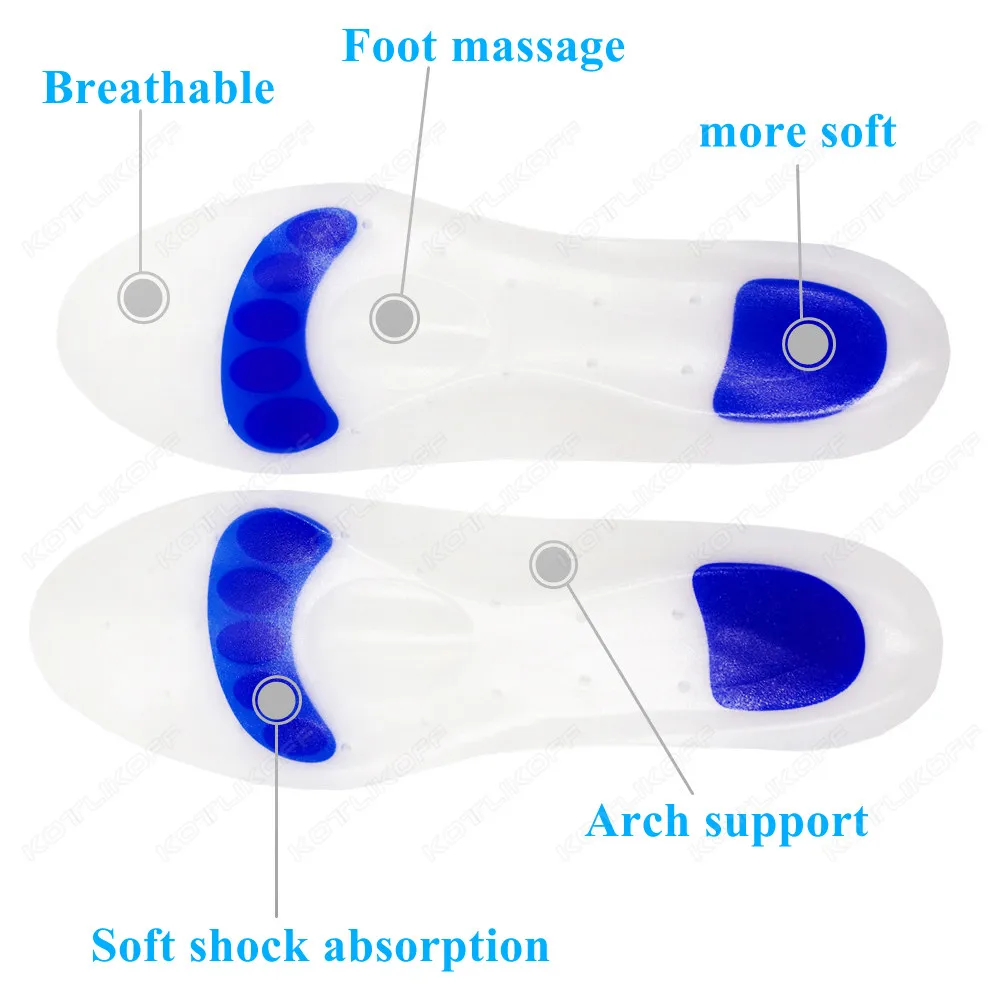 Orthopedic Insole Soft Medical Silicone Gel Healthy Feet Insert Corrector Flat Feet Arch Support Foot Care Plantar Fasciitis Pad