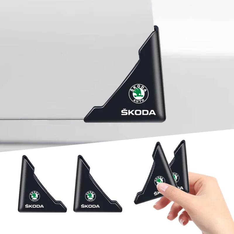 2 шт. защитная наклейка с логотипом на дверь автомобиля угловая силикагелевая для