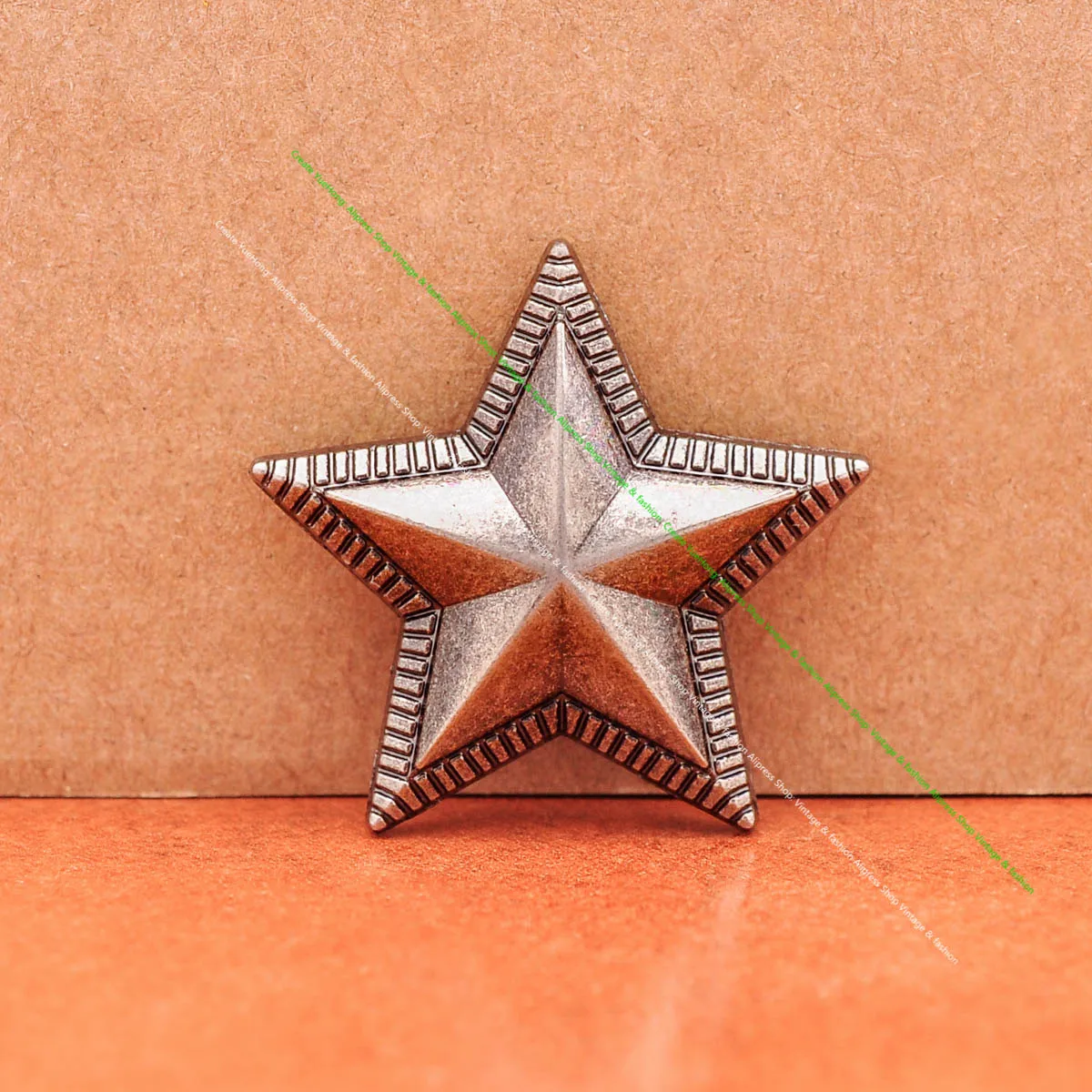 

10pc/set 30mm Western Pattern Profile Antique Silver Star Leathercraft Belt Holster Hardware Accessories Concho Screwbacks