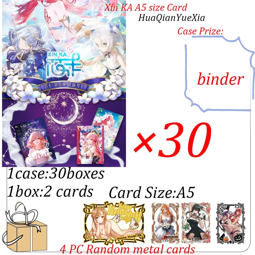 Новая карта размера Xin ka HuaQianYueXia A5 коллекционная Goddess Story коробка Waifu Booster Box Ccg Acg Doujin