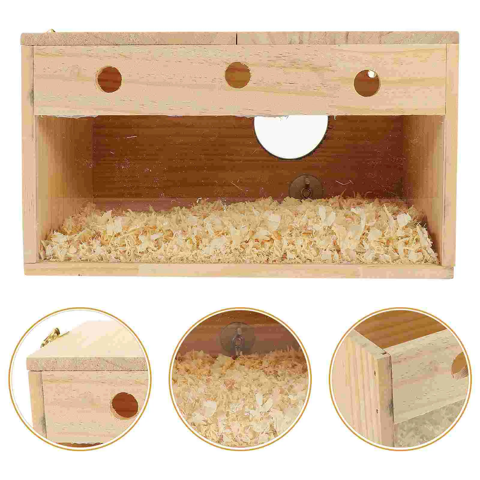 

Garden Nesting Box Wooden Bird House Wood Bird Nest Parakeet Breeding Box Parakeet Supply