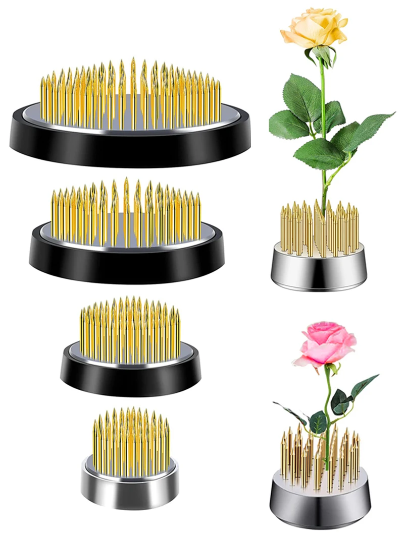 

Держатель для цветов, круглый цветочный Органайзер в японском стиле, фиксирующий штифт, инструмент для фиксации растений, Цветочная композ...