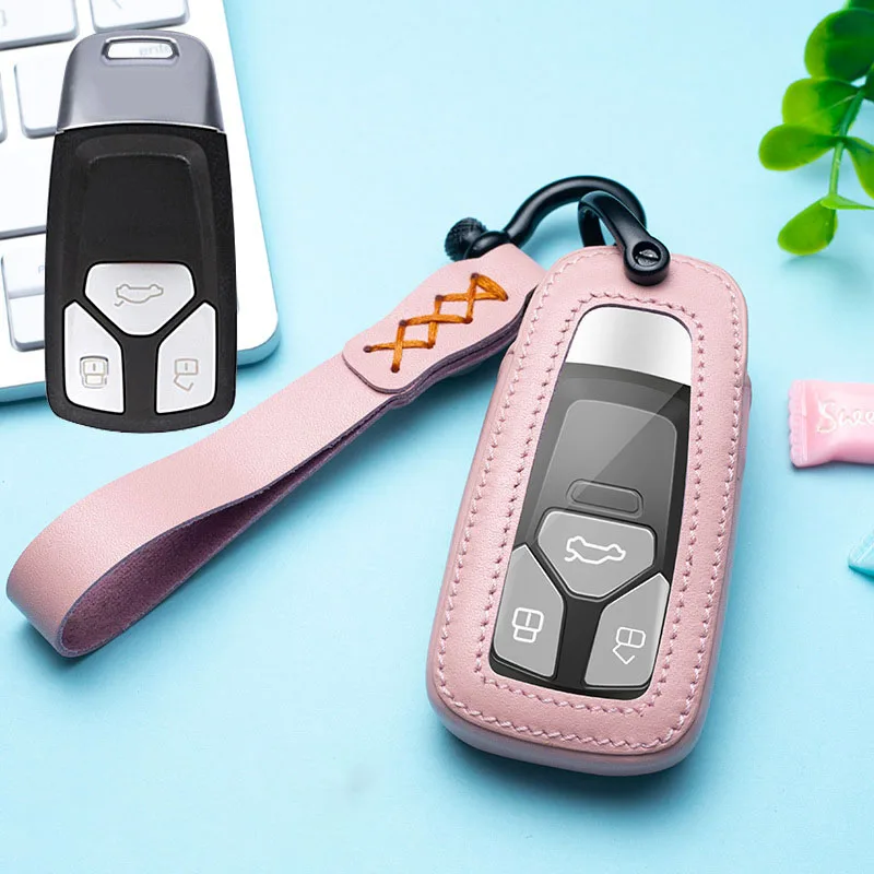 

Кожаный чехол для Audi A4 B9 A5 A6 S4 S5 S7 8W Q7 4M Q5 TT, умные аксессуары для автомобиля