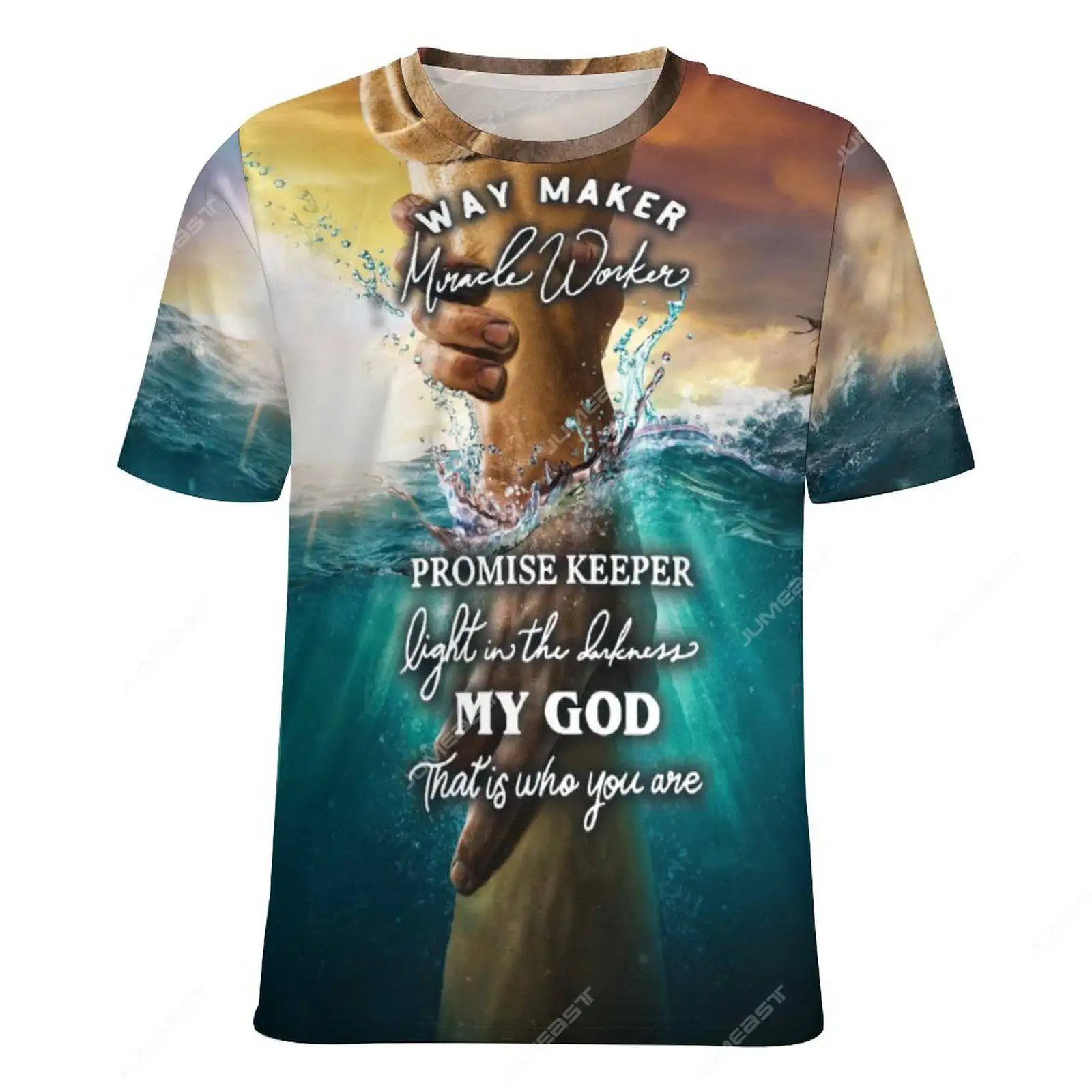 Jumeast 3D Printed Christian Jesus Men T-shirts God Promise Keeper Graphic Women T Shirts Unisex Vintage 90s Youth Drip Clothing