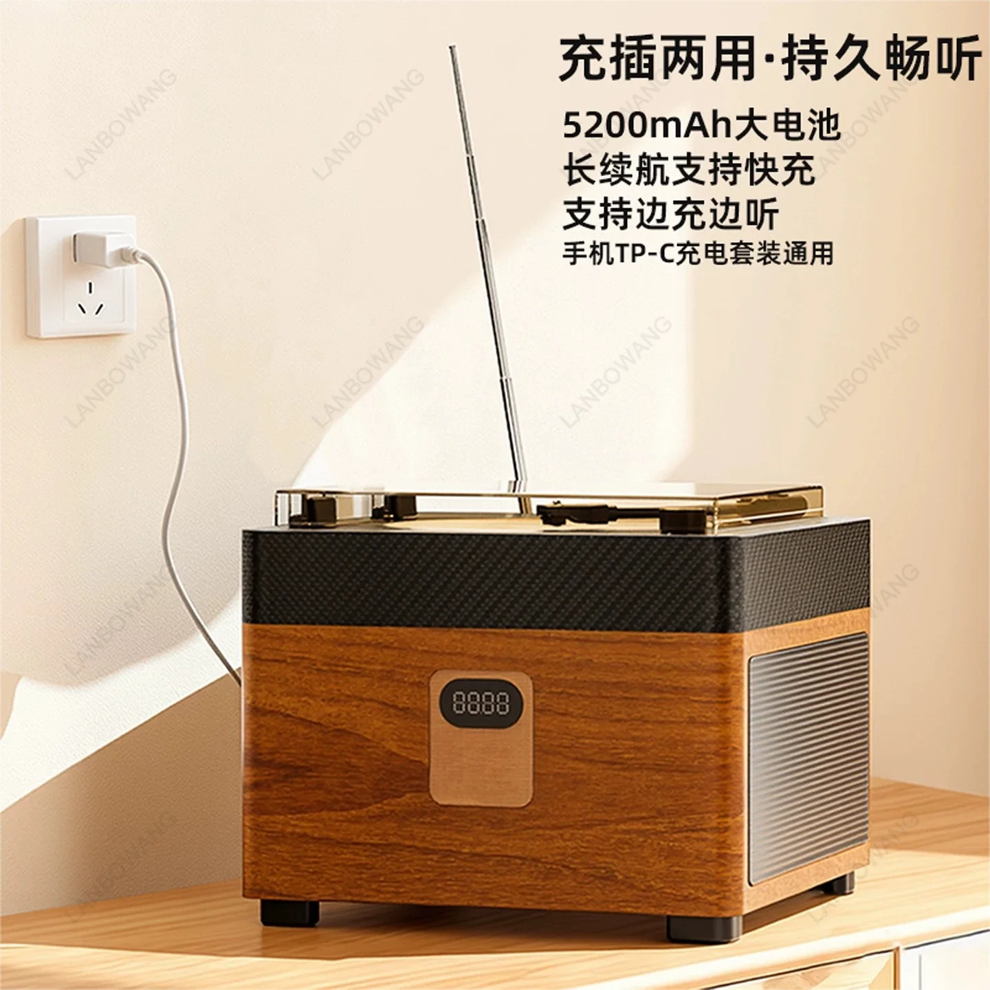 Фото Многофункциональный проигрыватель CD/DVD/VCD, Bluetooth-колонка, USB-радио, домашний проигрыватель дисков, аудио-подарок