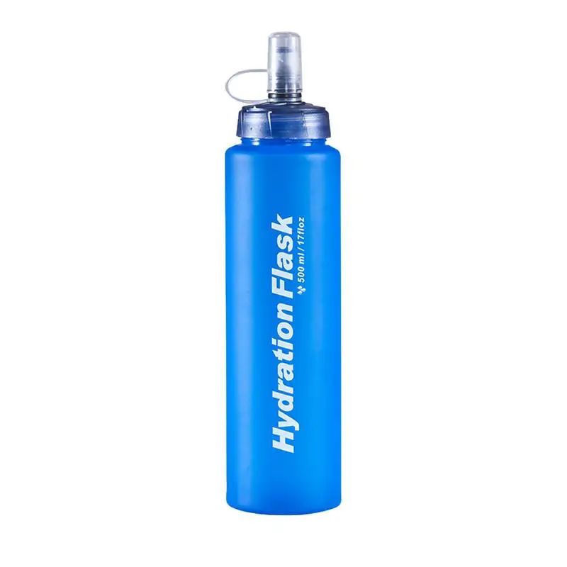 

Foldable Water Bottle Soft TPU Water Bottle With Food Grade Silicone Nozzle Easy Carry Drinking Cups For Women Men Hikers