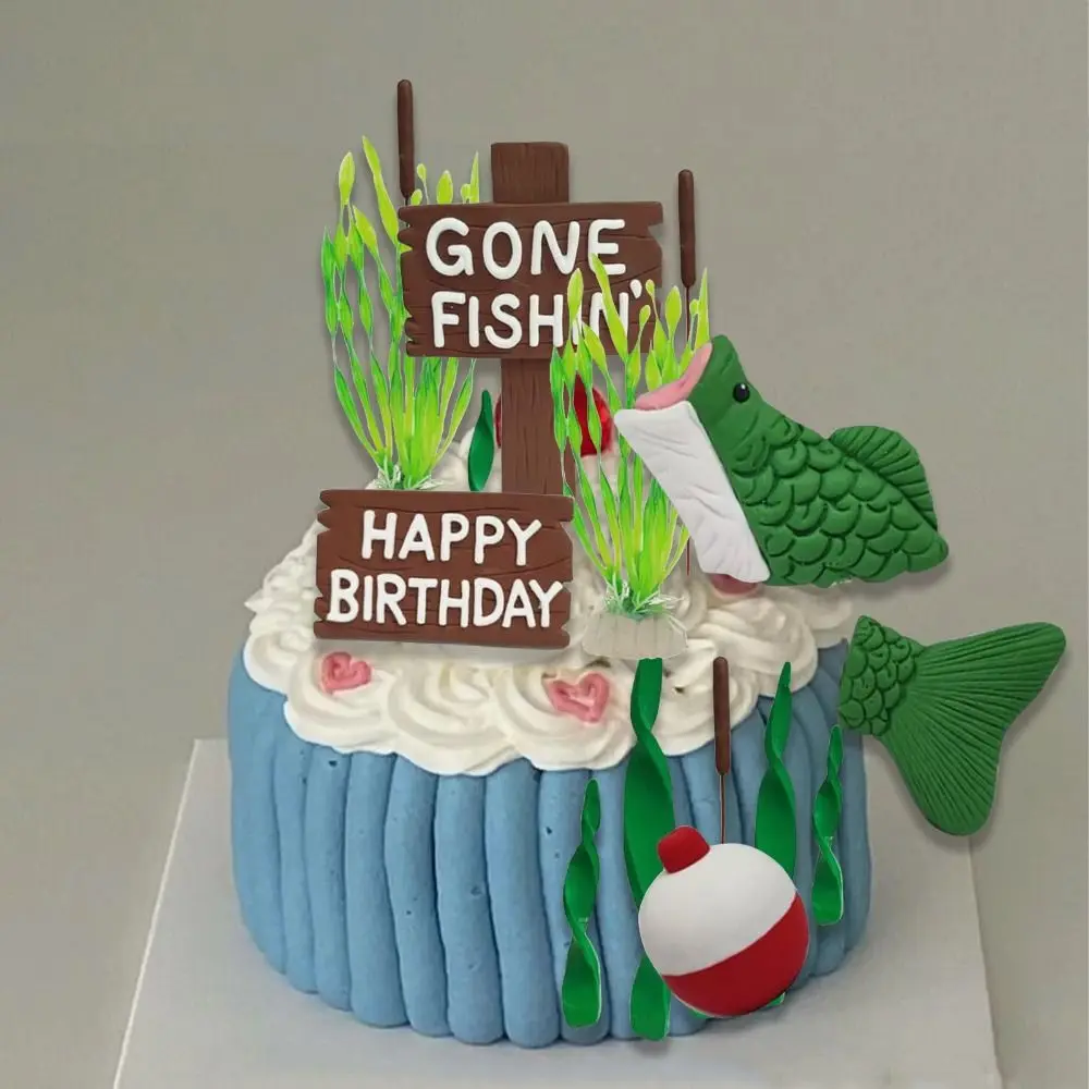 Сделай сам пластиковая рыболовная тема ПВХ-глина утерянная трость для мужчин