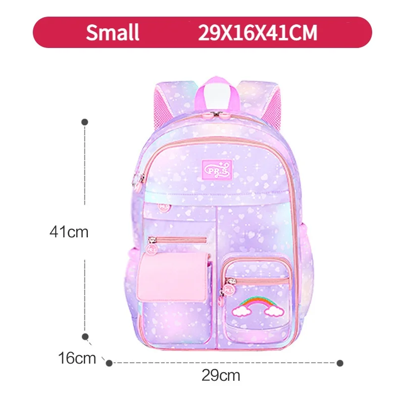 Cute Girl Princess Rainbow Sweet Schoolbags 2022 New All-match Grade 1-6 Primary Children Boy High-capacity Light Backpacks Hot