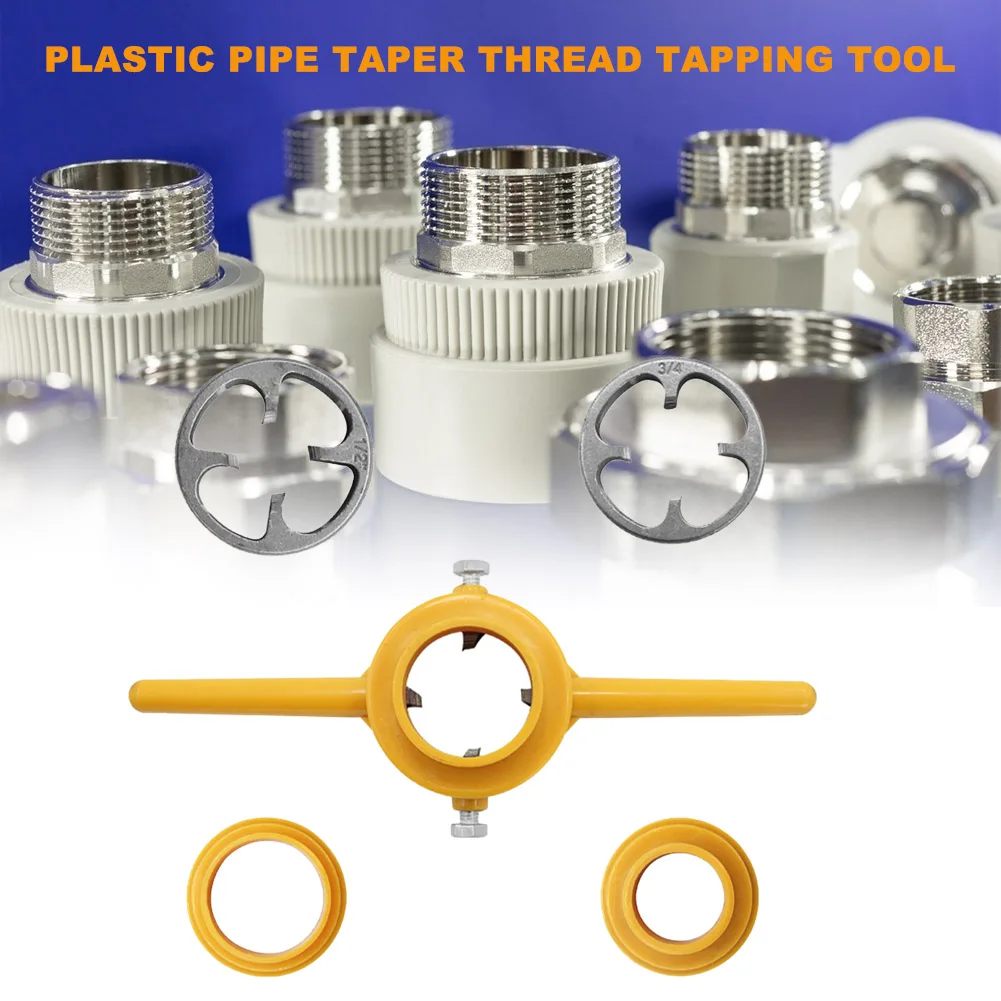 

6pcs/Set NPT Die Set Pipe Threader PVC Thread Maker Tool Sizes 1/2" 3/4" 1" For Pumps Pipes Hand Tools Die Plastic Pipe Thread