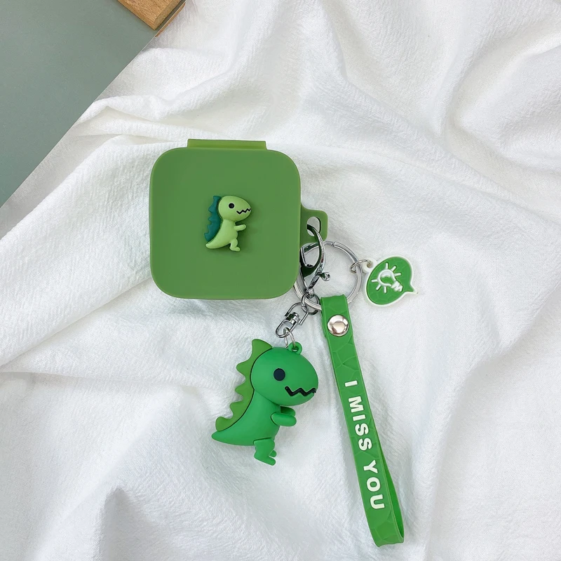 

Cartoon Earaphone box For Xiaomi Air 2 SE Case funny dinosaur Silicone Protect hearphone cover with keychain Accessories