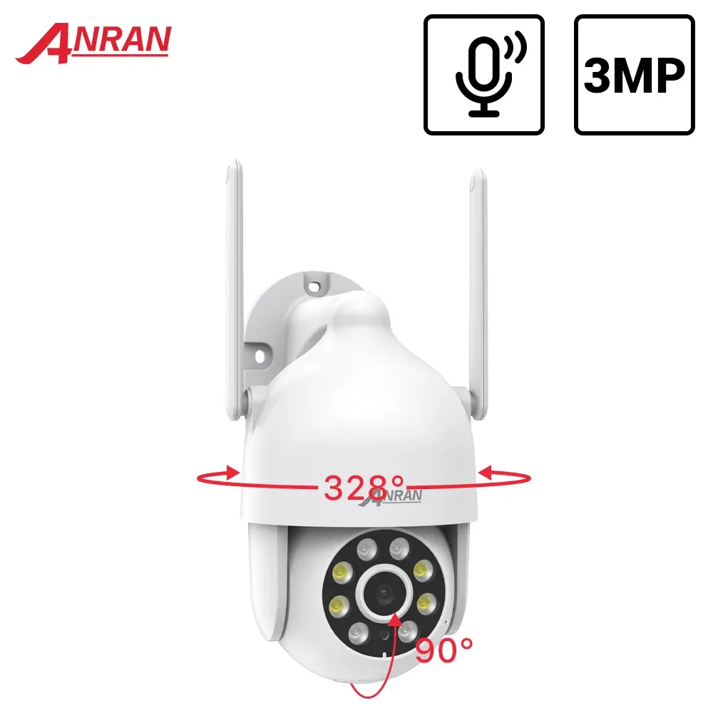 

NEW2023 3MP PTZ Surveillance Camera Outdoor AI Human Detect Wifi IP Camera Wireless Camera H.265 P2P Two-Way Audio Security CCTV
