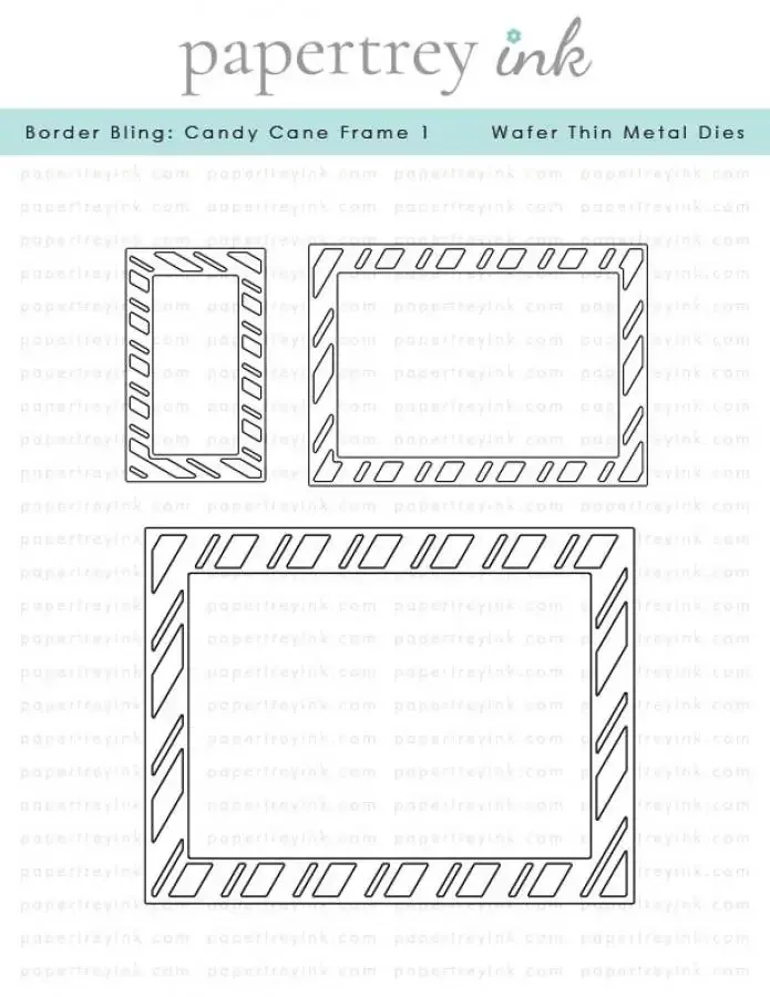 

Border Bling Candy Cane Frame 1 Die New 2023 Metal Cutting Dies Scrapbooking for Paper Making Frames Card Craft no Stamp