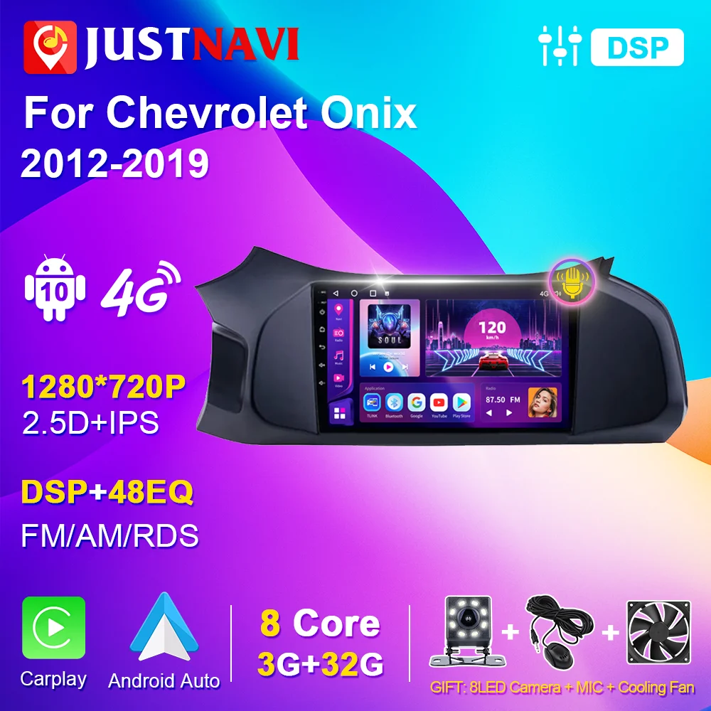 

Автомагнитола JUSTNAVI, Android, для Chevrolet Onix 2012-2019, 2din, стерео, навигация, GPS, 9 дюймов, навигация, мультимедийный видеоплеер