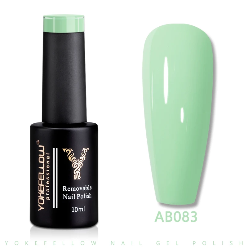 

Полуперманентный Профессиональный Гель-лак для ногтей yokemulti, цвет зеленый, AB083, 10 мл