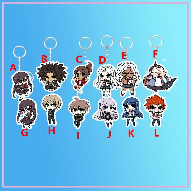 

Anime Keychain Danganronpa Kuwata Reon Togami byakuya Acrylic Keyring strap Figure hanging accessories 6cm