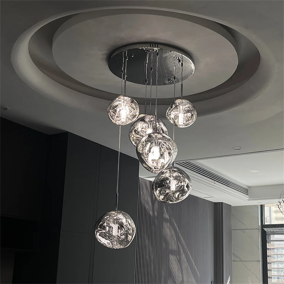 

Nordic Lava Loft LED Pendant Light Modern Light PVC Lighting Living Room Indoor Decor Home Fixtures Kitchen Hanging Pendant Lamp
