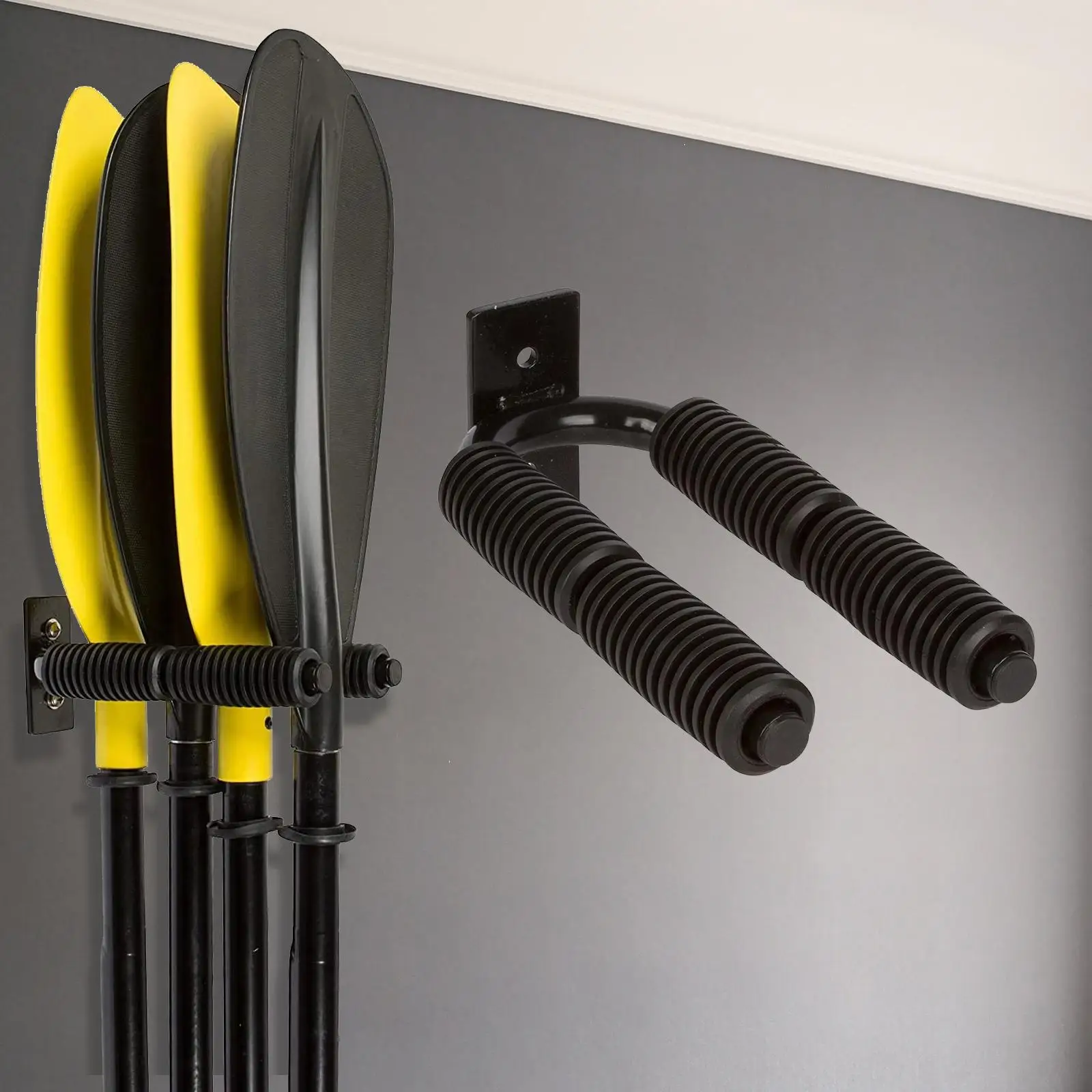 Paddles Holder Wall Mount Metal Kayak Oar Holder Paddle Rack Boat Paddle Holder For Wall For Dock Shed Indoor Boat Canoe