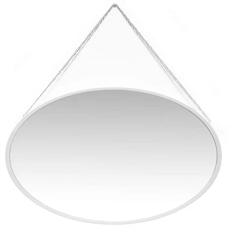 

Franc Mirror - White Round Modern 17.5-inch Wall Mirror